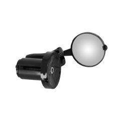 Retroviseur Velo Gauche Ou Droit Rond Rabattable Fixation Embout Cintre Guidon Route (Miroir Diam 3Cm)(Livre En Boite)