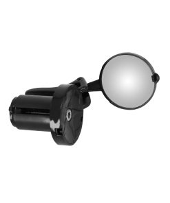 Retroviseur Velo Gauche Ou Droit Rond Rabattable Fixation Embout Cintre Guidon Route (Miroir Diam 3Cm)(Livre En Boite)