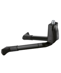 Bequille Velo Double Centrale Ursus Big Foot 28"-700 Pliable Alu Noir (300mm) - Supporte Poids 50Kgs (Livre Sur Carte)