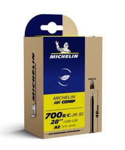 Chambre a Air Velo 700 X 26-32 Michelin Aircomp A2 Valve Presta Obus Demontable 48mm
