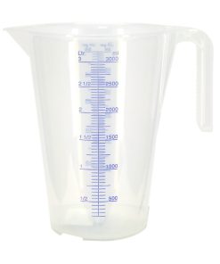 Doseur-Broc Pressol En Polypropylene Gradue Transparent 3L (Vendu A L'Unite)