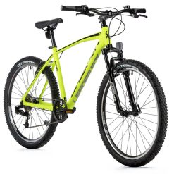 Velo Musculaire VTT 26 Leader Fox Mxc Jaune Fluo 8V Cadre 16 Pouces (Taille Junoir 148 À 156 Cm)