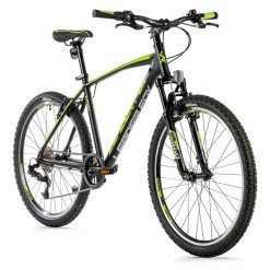 Velo Musculaire VTT 26 Leader Fox Mxc Noir Mat-Vert 8V Cadre 18 Pouces (Taille 156 À 164 Cm)