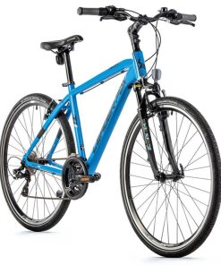 Velo Musculaire VTC 28 Leader Fox Away Homme Bleu Mat 7V Cadre 19 Pouces (Taille Adulte 175 À 183 Cm)