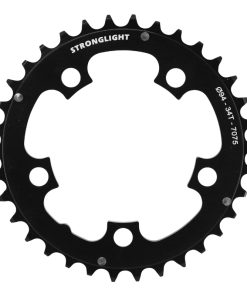 Plateau VTT 5 Branches D.94 Stronglight Triple 34 Dents Noir Milieu Alu 7075 8-9V.