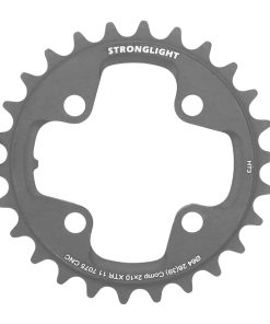 Plateau VTT 4 Branches D.64 Pour Shimano Xtr M980 Stronglight Ht3 Double 26 Dents Interieur Noir (Pour Exterieur 39 Dents) Non Filete 10V.