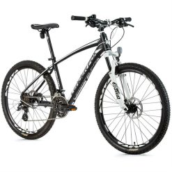 Velo Musculaire VTT 26 Leader Fox Factor Noir Mat-Blanc 7 V Cadre Alu 20 Pouces (Taille Adulte 180 À 188 Cm)