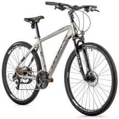 Velo Musculaire VTC 28 Leader Fox Toscana Homme Argent Mat 9V Cadre 22,5 Pouces (Taille Adulte 190 Cm À Plus)