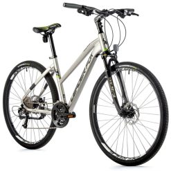 Velo Musculaire VTC 28 Leader Fox Toscana Femme Argent Mat 9V Cadre 20 Pouces (Taille Adulte 180 À 188 Cm)
