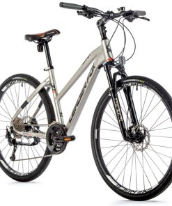 Velo Musculaire VTC 28 Leader Fox Sumava Femme Argent Mat 9V Cadre 16,5 Pouces (Taille Adulte 160 À 168 Cm)