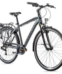 Velo Musculaire City Bike 28 Leader Fox Ferrara Homme Gris 8V (19'' - H48Cm - Taille L - Pour Adulte de 175Cm À 183Cm)