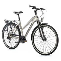 Velo Musculaire City Bike 28 Leader Fox Ferrara Femme Argent 8V Cadre 18 Pouces (Taille Adulte 170 À 178 Cm)