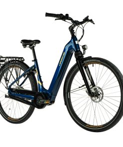 Velo Electrique-Vae City 28 Leader Fox Neba Mixte Bleu Tigre 8V Shimano Nexus Moteur Central Bafang M420 36V 80Nm Batterie 15Ah (18'' - H46Cm - Taille M - Pour Adulte de 168Cm À 178Cm)
