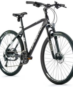 Velo Musculaire VTC 28 Leader Fox Sumava Homme Noir Mat 9V Cadre 17,5 Pouces (Taille Adulte 165 À 173 Cm)
