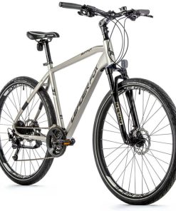 Velo Musculaire VTC 28 Leader Fox Sumava Homme Argent Mat 9V Cadre 17,5 Pouces (Taille Adulte 165 À 173 Cm)
