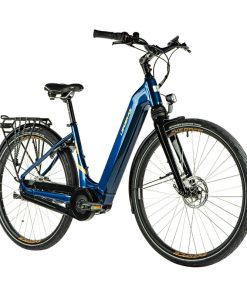 Velo Electrique-Vae City 28 Leader Fox Neba Mixte Bleu Tigre 8V Shimano Nexus Moteur Central Bafang M420 36V 80Nm Batterie 15Ah (16,5'' - H43Cm - Taille S - Pour Adulte de 158Cm À 168Cm)