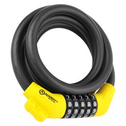 Antivol Velo Spiral A Combinaison Auvray Diam 12 mm L 1.50 M Noir Mat (Avec Support)