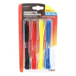 Collier de Serrage Nylon Type Rilsan 2,5X150mm Assortiment Noir - Bleu - Rouge - Jaune (Vendu Par 100) -Selection Gravity-