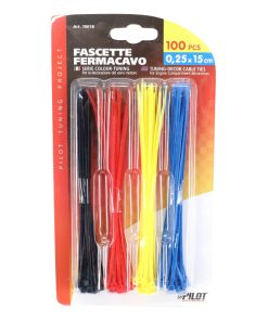 Collier de Serrage Nylon Type Rilsan 2,5X150mm Assortiment Noir - Bleu - Rouge - Jaune (Vendu Par 100) -Selection Gravity-