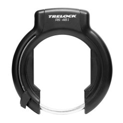 Antivol Velo Fer A Cheval Trelock Rs481 Noir Avec Fixation (Fixation Sur Cadre Largeur de 106 mm À 112 mm) Ecart Pneu 92 mm (Cle Amovible)