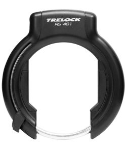 Antivol Velo Fer A Cheval Trelock Rs481 Noir Avec Fixation (Fixation Sur Cadre Largeur de 106 mm À 112 mm) Ecart Pneu 92 mm (Cle Amovible)