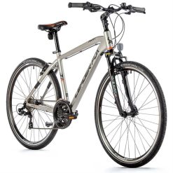 Velo Musculaire VTC 28 Leader Fox Away Homme Argent Mat 7V Cadre 22,5 Pouces (Taille Adulte 190 Cm À Plus)
