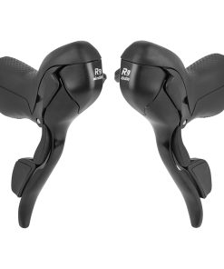 Levier-Manette Route Patin Microshift 9V. Double Alu Noir Compatible Shimano (Paire Sachet Pour Atelier)