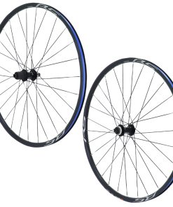 Roues Route 700 Shimano WH-RS171 Frein à Disque Noir Shimano 10/11/12 V Axes Traversants 12x100 et 12x142 (Paire)