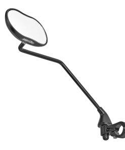 Retroviseur Velo Gauche Ergotec M-88 Lv Alu-Acier Noir (Miroir 11X5 Cm)