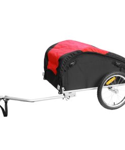 Remorque Velo Utilitaire Maxi 45Kg (Dimensions L75Xl53Xh42) Avec Roues 16" Fixation Axe de Roue - Remorque Livree Avec Bache, Drapeau Securite et Reflecteurs