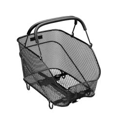 Panier Arriere Fil Acier Racktime Bask It Trunk Noir Avec Anse Sur Porte Bagage (39X26X27 Cm) - Compatible Systeme Racktime Snapit 2.0 Monte Chez Scott