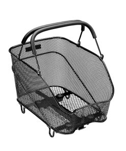 Panier Arriere Fil Acier Racktime Bask It Trunk Noir Avec Anse Sur Porte Bagage (39X26X27 Cm) - Compatible Systeme Racktime Snapit 2.0 Monte Chez Scott