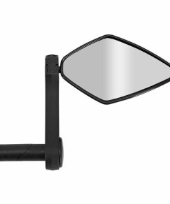 Retroviseur Velo Gauche Ou Droit Newton Losan Noir Fixation Sur Cintre Guidon Pour Vae (Miroir 10X5,5 Cm)