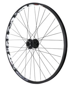 Roue VTT Disque Blocage 26" Karma Avant Noir Moyeu Shimano M475 Disque 6 Trous Noir Rayons Noirs 32 Rayons Jante 21C