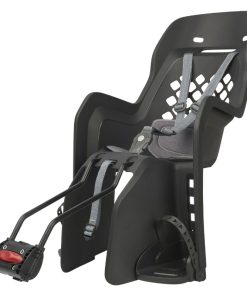 Porte Bebe-Siege Enfant Arriere Polisport A Fixer Sur Cadre Joy Noir Coussin Gris (9 A 22Kgs) Compatible 29" Homologue En 14344