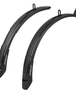 Garde Boue VTT-City Tringles 20-24'' Polisport Expander Noir Largeur 55mm (Paire) Reglable En Longueur Compatible V-Brake et Disque