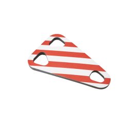 Protection Mousse Blanc-Rouge Pour Porte Velo Mottez (Entre Les Velos) - Forme Triangle 38 X 58Cm Epaisseur 15mm