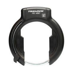 Antivol Velo Fer A Cheval Trelock Rs480 Noir Avec Fixation (Fixation Sur Cadre Largeur de 89 mm À 112 mm) Ecart Pneu 75 mm