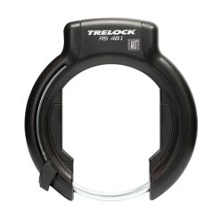 Antivol Velo Fer A Cheval Trelock Rs481 Noir Avec Fixation (Fixation Sur Cadre Largeur de 106 mm À 112 mm) Ecart Pneu 92 mm (Cle Non Amovible)