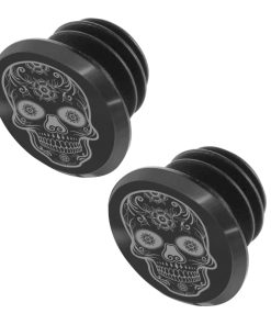 Bouchon de Cintre Guidon VTT Switch Skull Noir-Gris (Sur Carte Par 2)