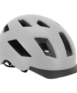 Casque Velo Adulte Gist Urbain Smart Gris In-mold avec Eclairage Arriere Taille 56-62 Reglage Molette - Lumiere Visible à 200m