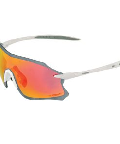 Lunettes Velo Adulte Gist Pack Monture Blanc Verres Solaires Miroir Rouge - Protection 100% Uv - Uva - Uvb) Ultra Legere (Verre Cat 3)