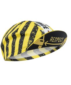 Casquette Velo Deco Respect Noir - Jaune