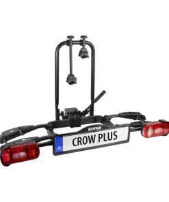 Porte Velo Plateforme Eufab Crow Plus Inclinable Pour 2 Velos Vae Fixation Rapide Sur L'Attelage - Possibilte D'Une Extension Pour 3Ème Velo - Charge Maxi 50Kgs