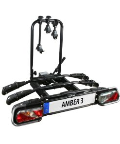 Porte Velo Plateforme Eufab Amber Pour 3 Velos Fixation Rapide Sur L'Attelage - Compatible Pour Mettre 2 Vae - Charge Maxi 60Kgs