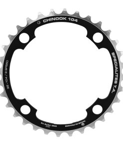 Plateau VTT 4 Branches D.104 Ta Chinook Triple 32 Dents Milieu Noir Alu 8-9V.