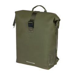 Sacoche Arriere Sac A Dos Velo Laterale Basil Soho 17L Vert Foret Fixation Porte Bagage Crochet Hook (31X14X37Cm) Avec Eclairage Led