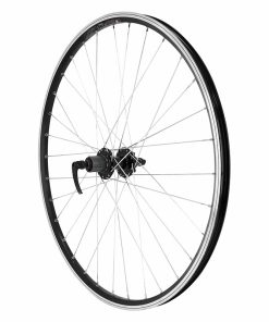 Roue VTC Disque - Patin Blocage 700 X 35 - 28" M260 Arriere Noir Moyeu Velox Cassette Type Shimano 11-10-9V 6 Trous Jante 19C 32 Rayons - Poids Max 130 Kg-