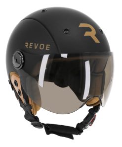 Casque Velo Adulte Revoe Premium Urbain-City Noir Mat Taille 57-58 Visiere Reglable, Protection Oreille Amovible (Vendu En Boite) Compatible Ebike et Trottinette - Homologation En1078+A1