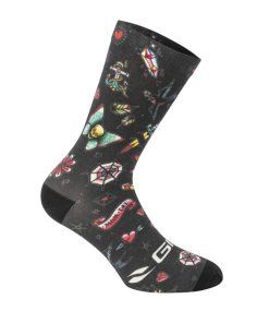 Chaussettes-Socquettes Ete Gist Trendy Tatoo Noir 38-42 Ecologique - Hauteur 20Cm (Paire) -5863